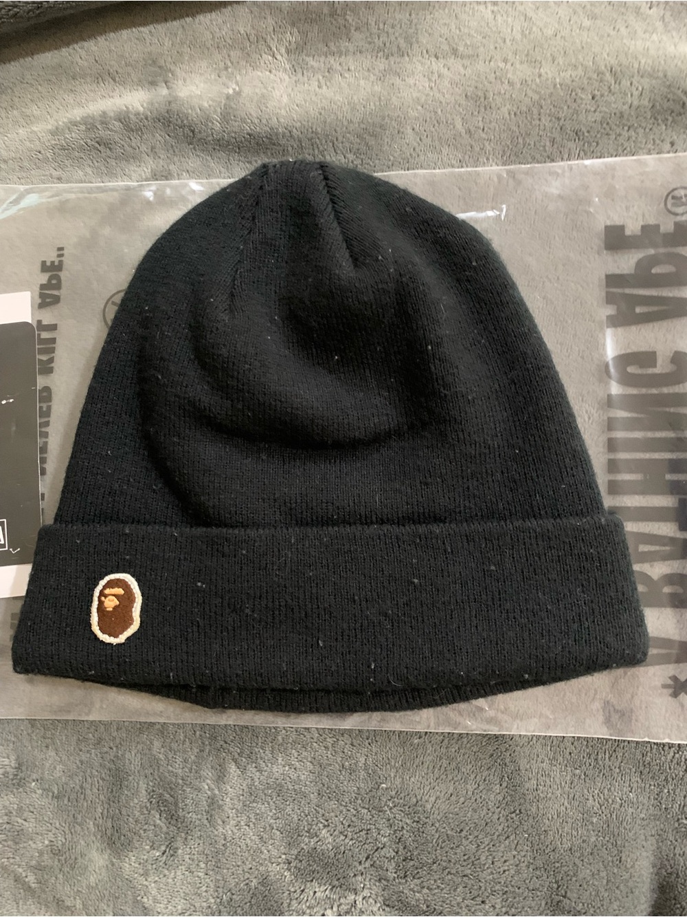 BAPE Ape one point New Era beanie